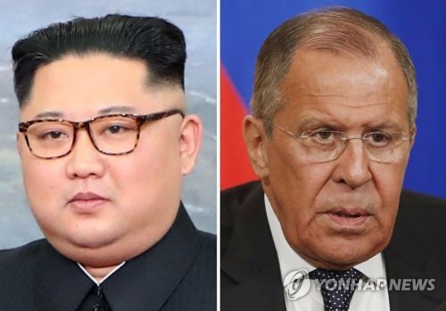 김정은(왼쪽) 북한 국무위원장 [연합뉴스DB], 세르게이 라브로프 러시아 외무장관 [사진출처 EPA]